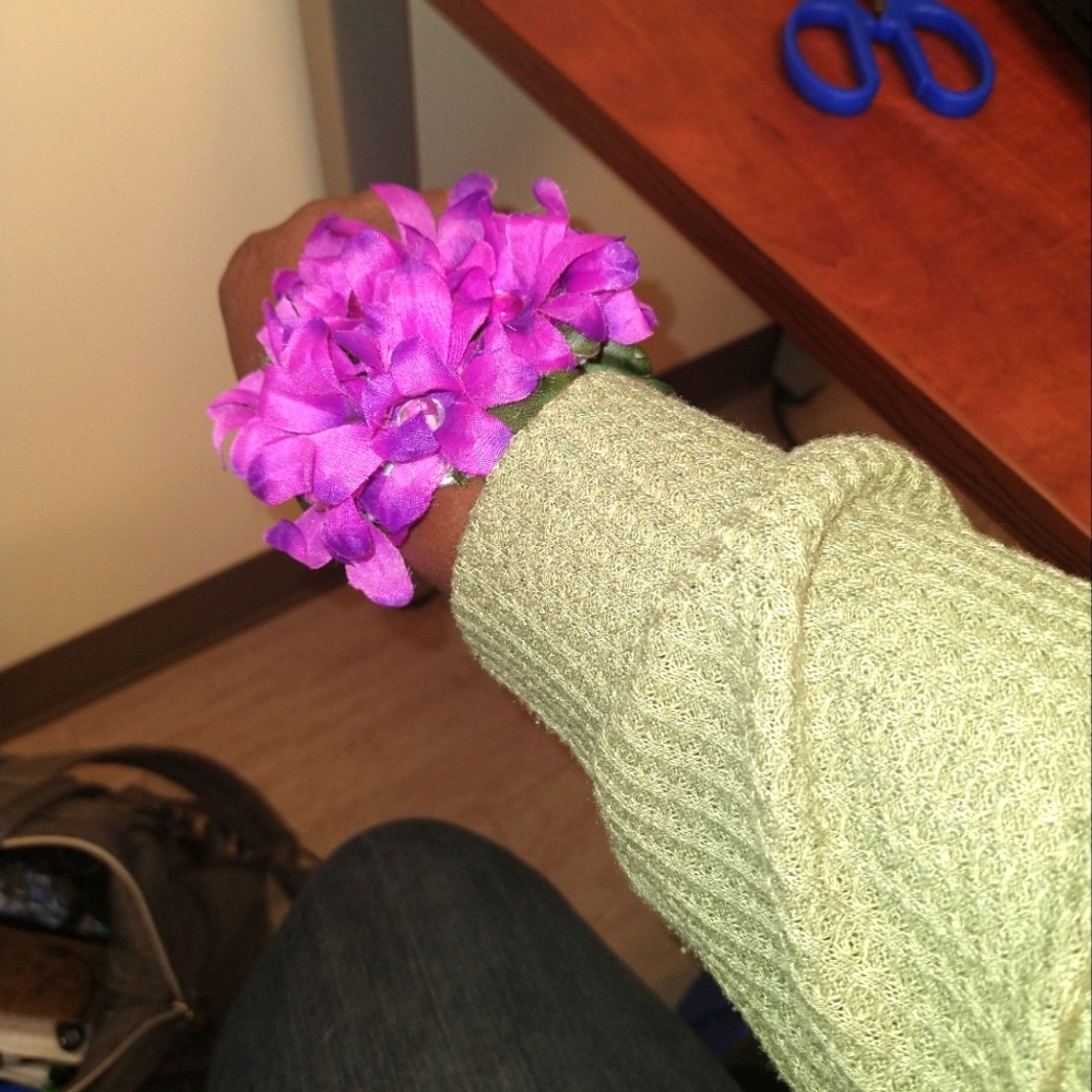 Fabulous purple and pink Wrist Corsage